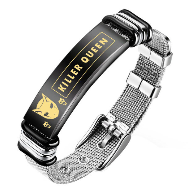 JOJO的奇妙冒險手鍊 不滅鑽石 動漫周邊手環 男女金屬飾品