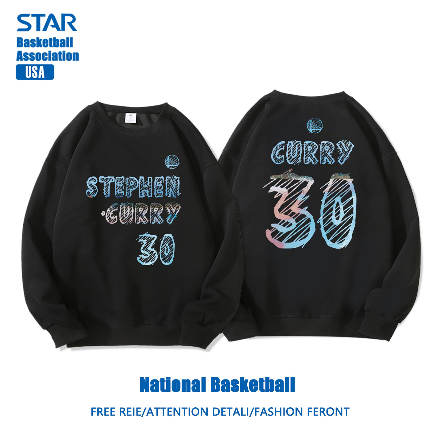 美式籃球 秋冬新款 親子情侶裝圓領長袖