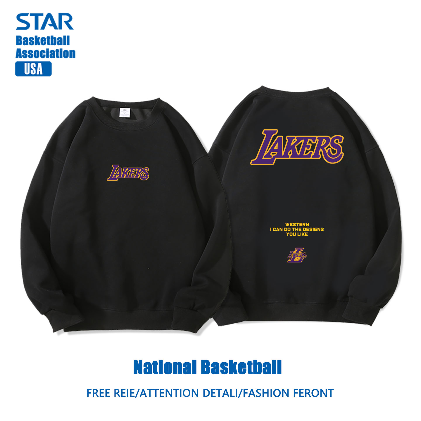 美式籃球 秋冬新款 親子情侶裝圓領長袖