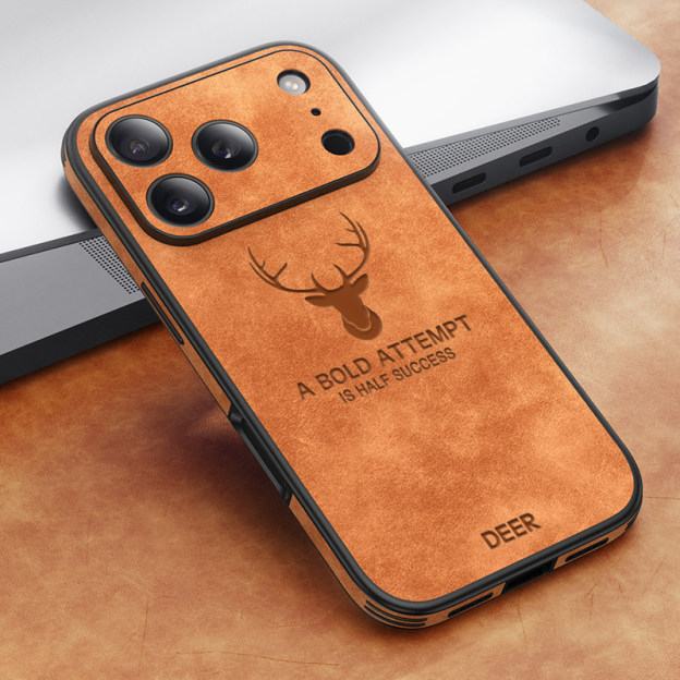 輕奢羊巴皮麋鹿磁吸手機殼