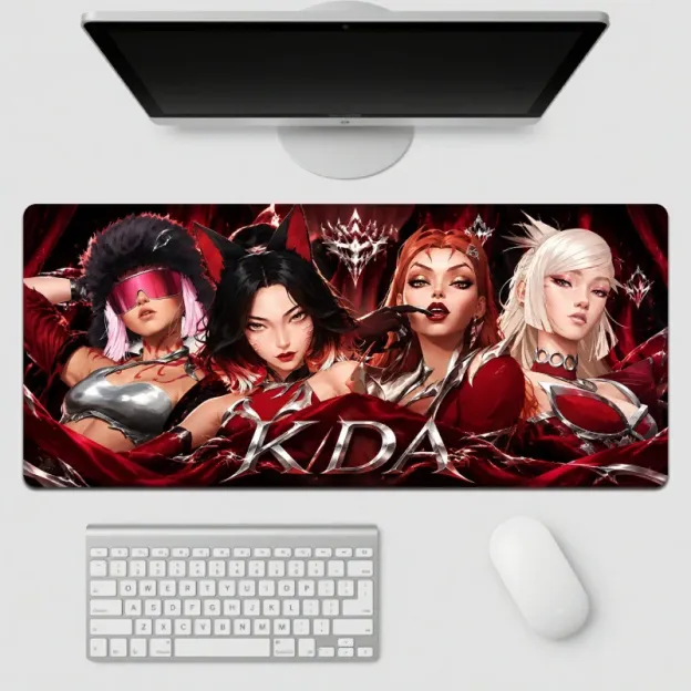英雄聯盟 LOL K/DA Firestarter 加大滑鼠墊｜電競遊戲桌墊