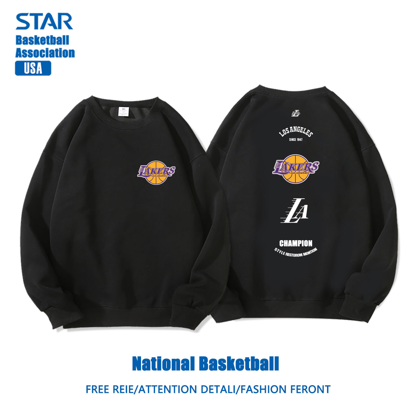 美式籃球 秋冬新款 親子情侶裝圓領長袖