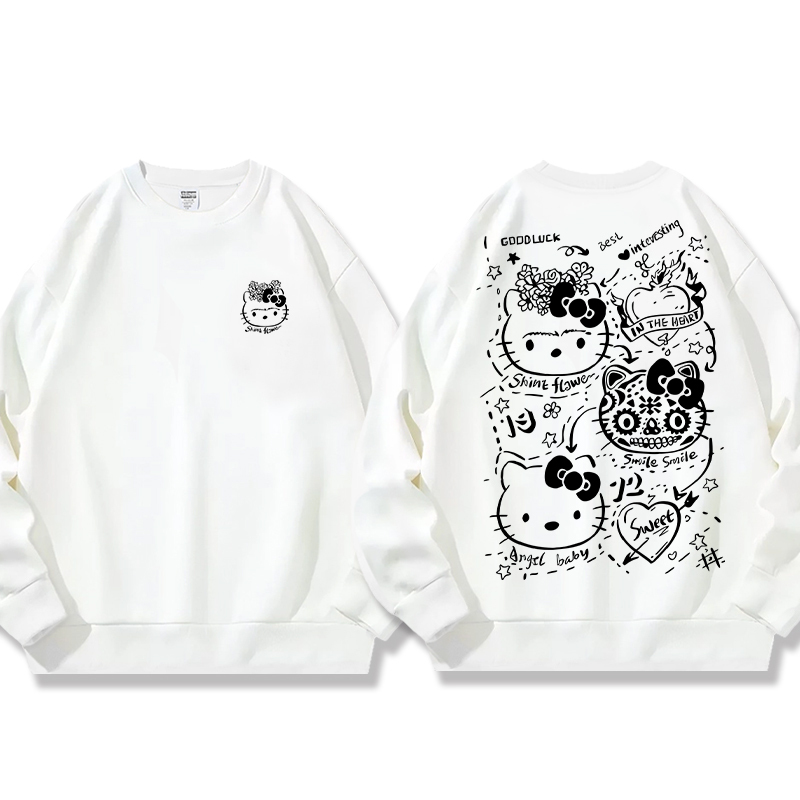 HelloKitty 秋冬新款 親子情侶裝圓領長袖