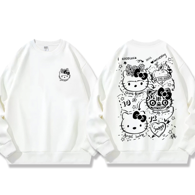 HelloKitty 秋冬新款 親子情侶裝圓領長袖