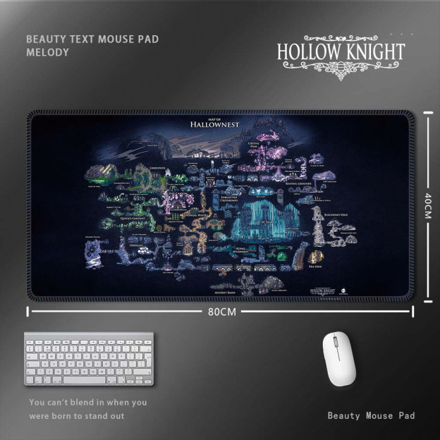 空洞騎士 Hollow Knight 滑鼠墊｜超大尺寸遊戲桌墊 電腦鍵盤墊 收藏周邊