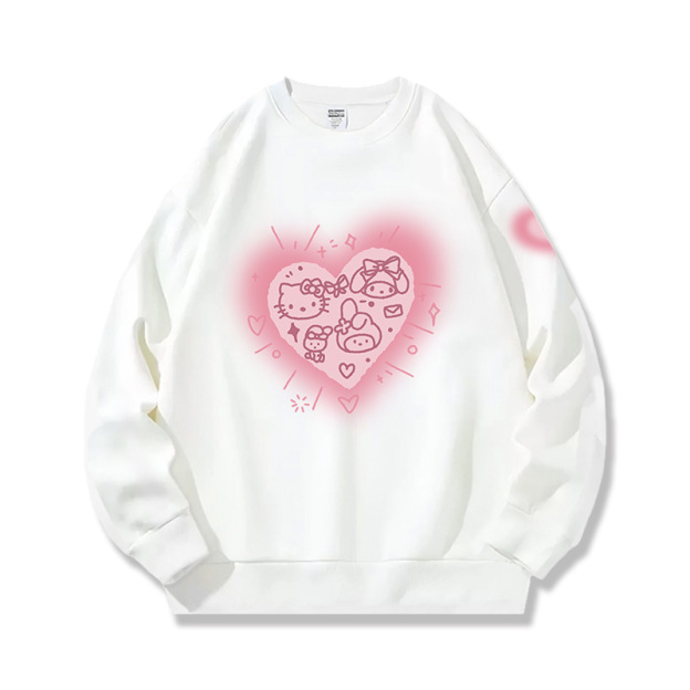 HelloKitty 秋冬新款 親子情侶裝圓領長袖