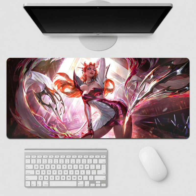 英雄聯盟 LOL K/DA Firestarter 加大滑鼠墊｜電競遊戲桌墊