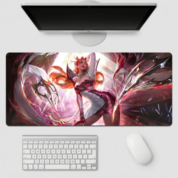 英雄聯盟 LOL K/DA Firestarter 加大滑鼠墊｜電競遊戲桌墊