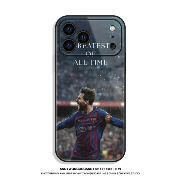 梅西 Messi 高清鋼化玻璃手機殼