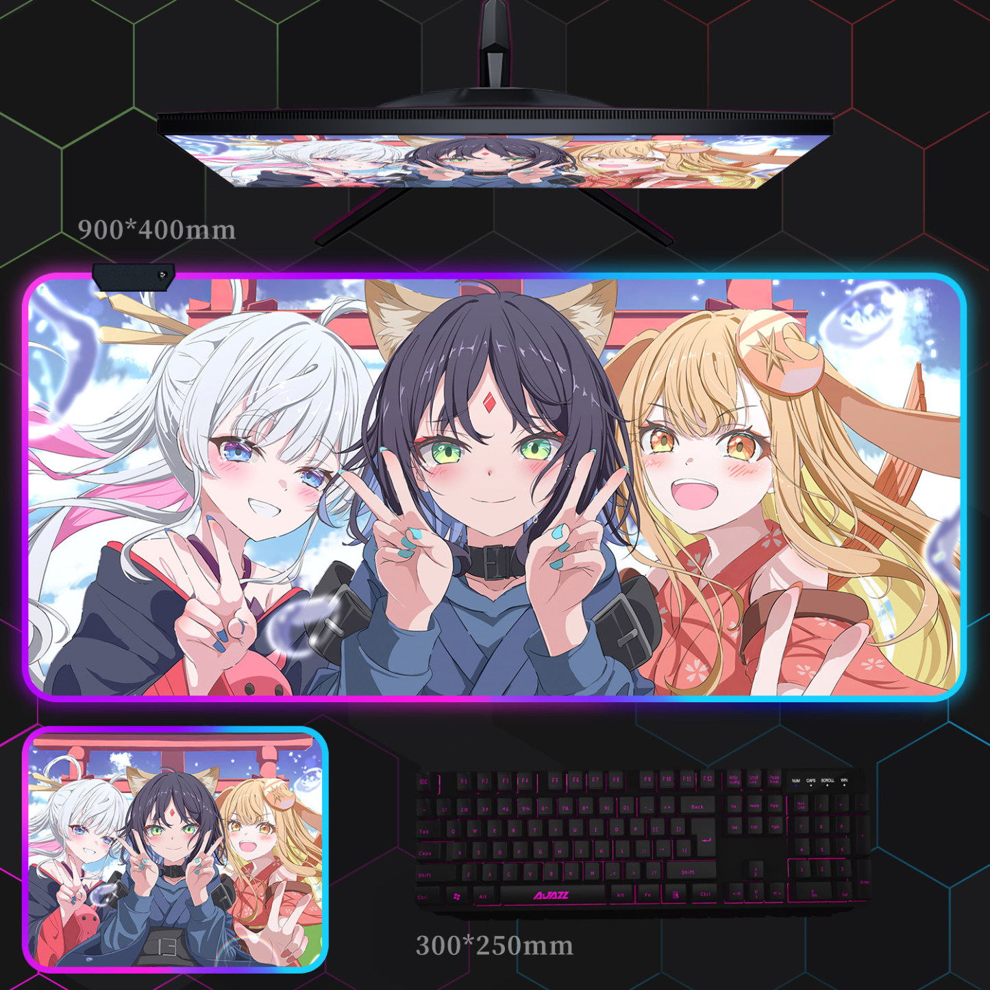 超時空輝耀姬 主題桌墊 布質滑鼠墊