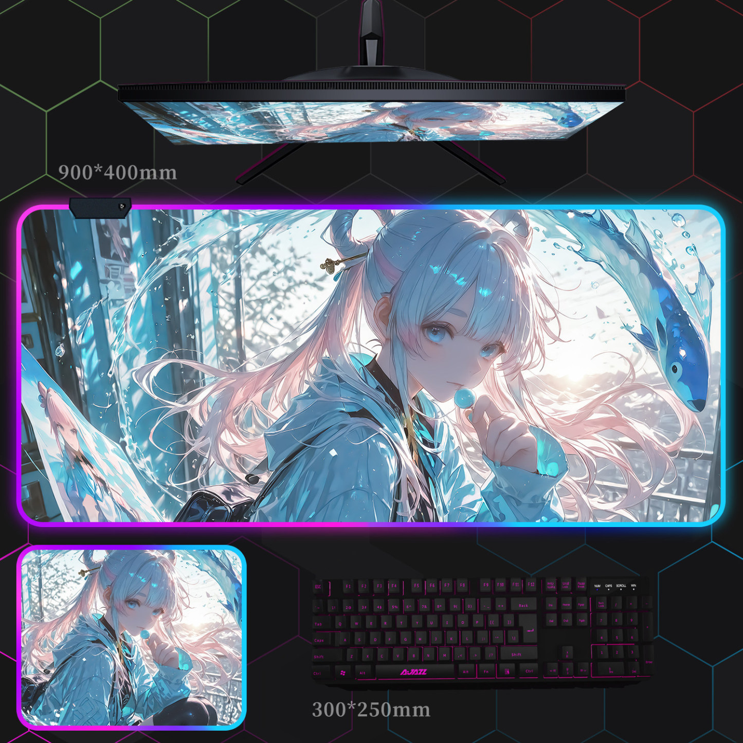 超時空輝耀姬 主題桌墊 布質滑鼠墊