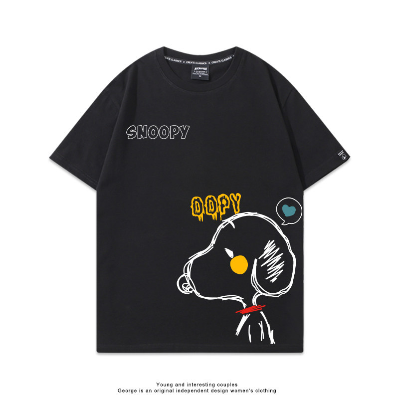 史努比 Snoopy 美式卡通純棉短袖T恤