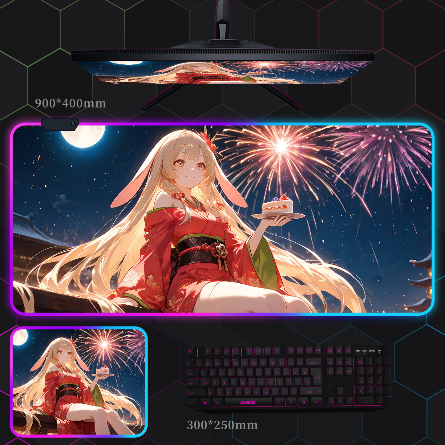 超時空輝耀姬 主題桌墊 布質滑鼠墊