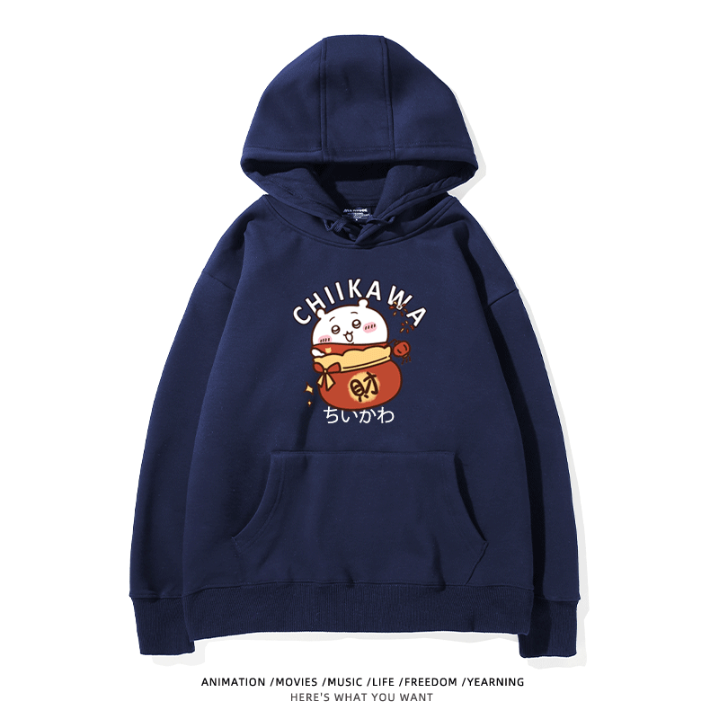 新年chiikawa 2026秋冬新款親子情侶裝 圓領長袖/連帽衛衣