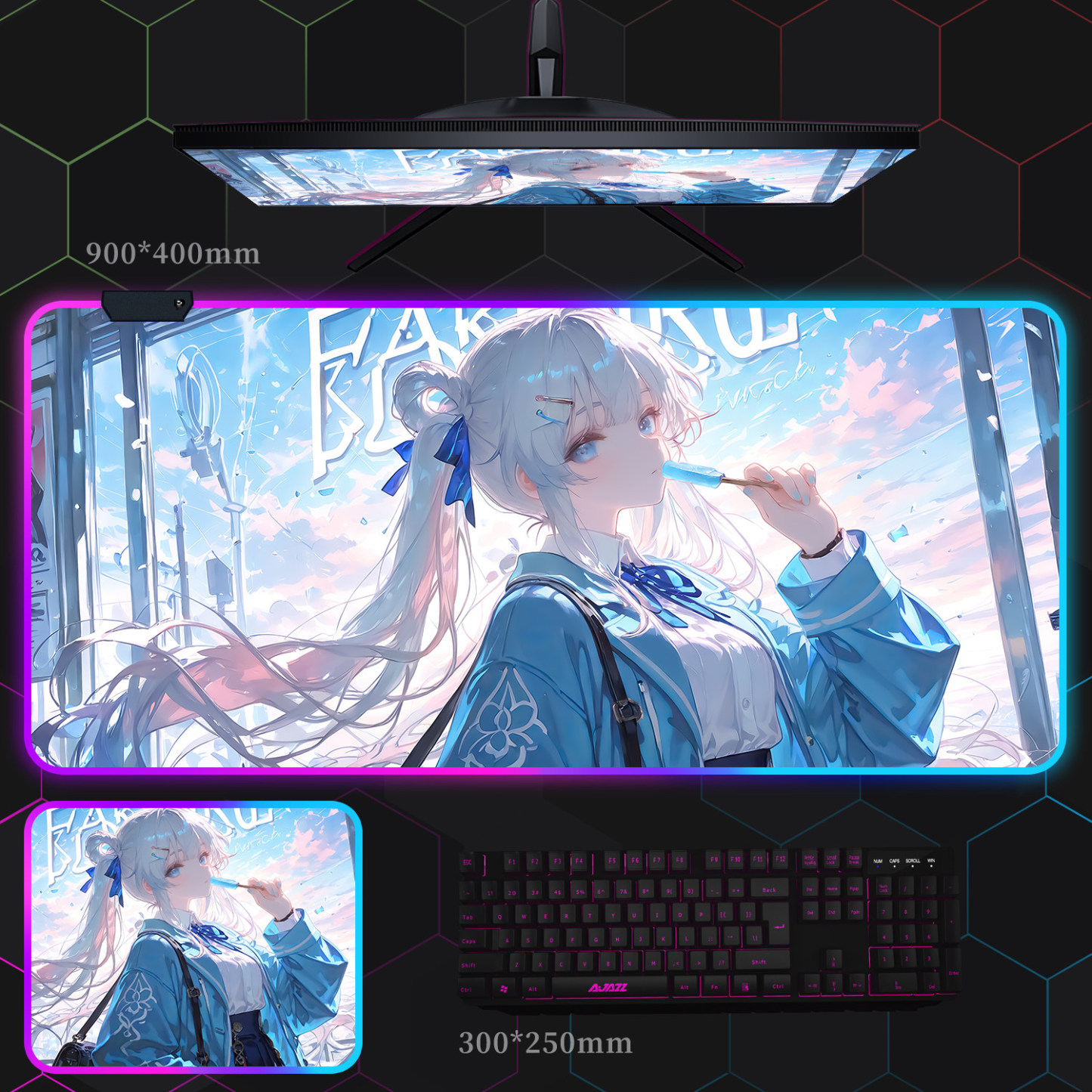 超時空輝耀姬 主題桌墊 布質滑鼠墊