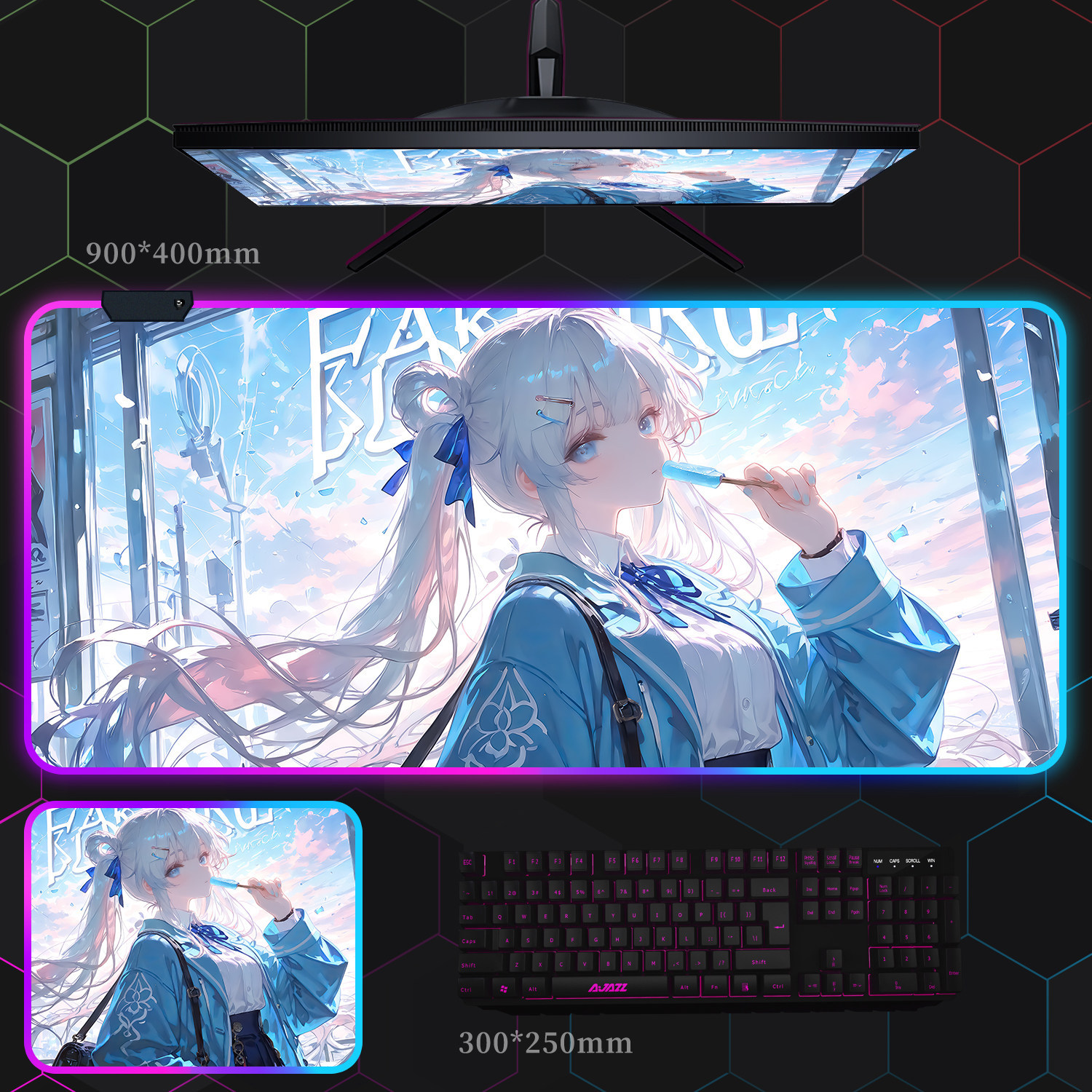 超時空輝耀姬 主題桌墊 布質滑鼠墊