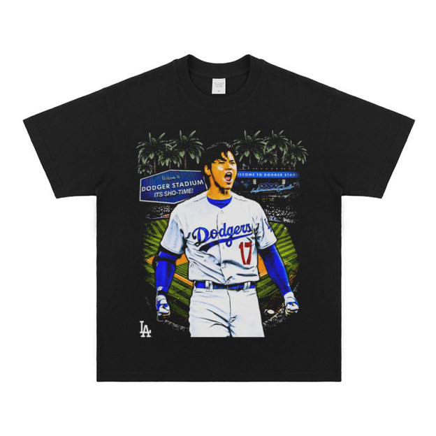 大谷翔平 Shohei Ohtani 美式复古純棉短袖T恤