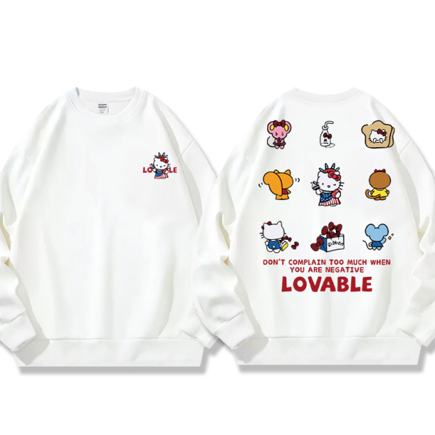 HelloKitty 秋冬新款 親子情侶裝圓領長袖