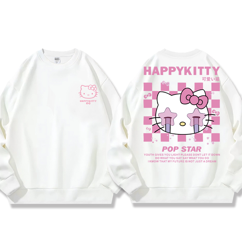 HelloKitty 秋冬新款 親子情侶裝圓領長袖