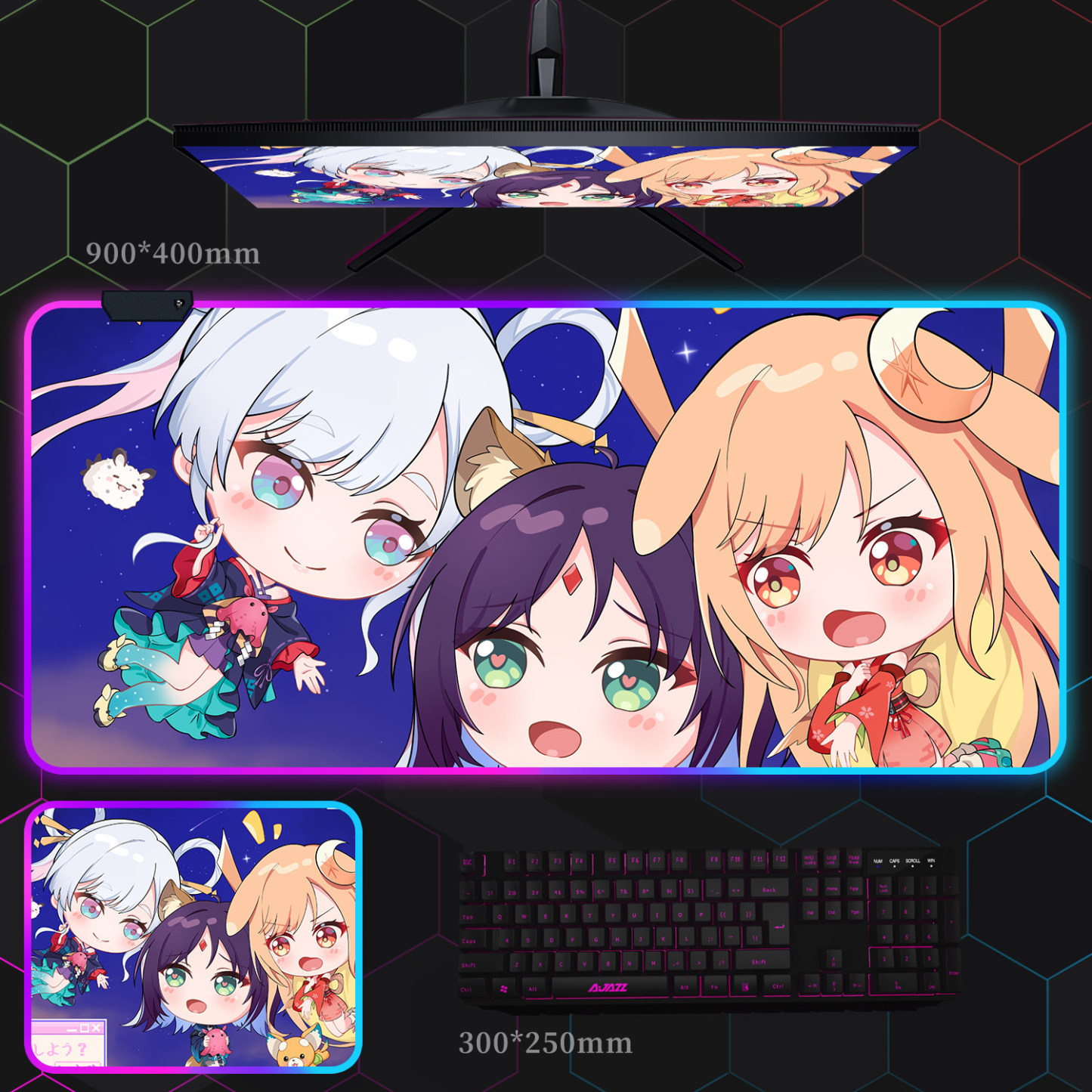 超時空輝耀姬 主題桌墊 布質滑鼠墊