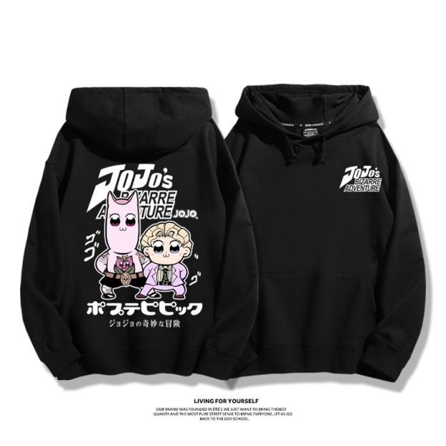 jojo吉良吉影聯動pop子和pipi美新款 親子情侶男女連帽衛衣