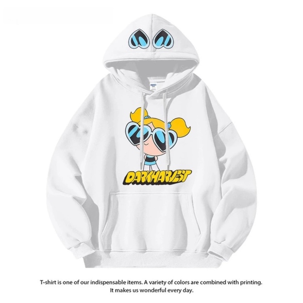 飛天小女警新款 親子情侶男女連帽衛衣