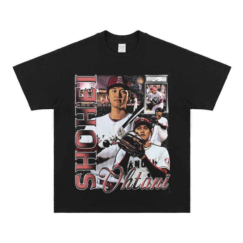 大谷翔平 Shohei Ohtani 美式复古純棉短袖T恤