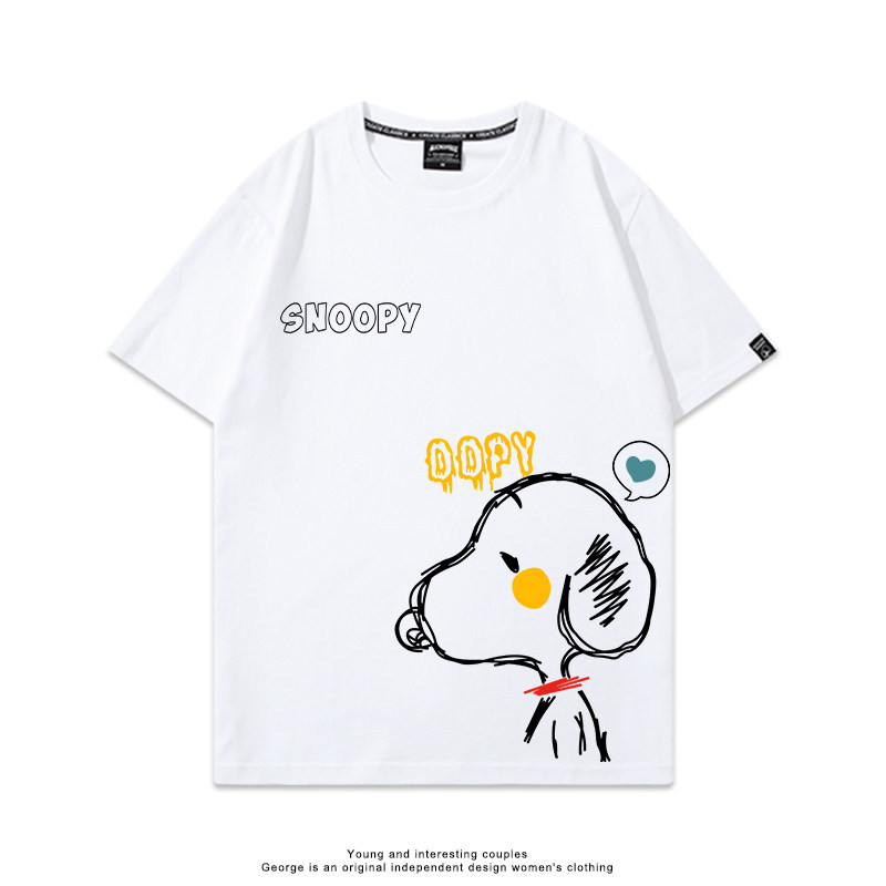史努比 Snoopy 美式卡通純棉短袖T恤