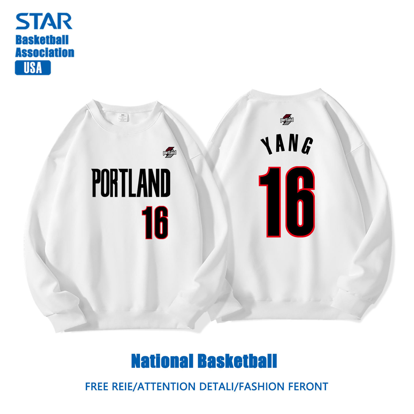 美式籃球 秋冬新款 親子情侶裝圓領長袖