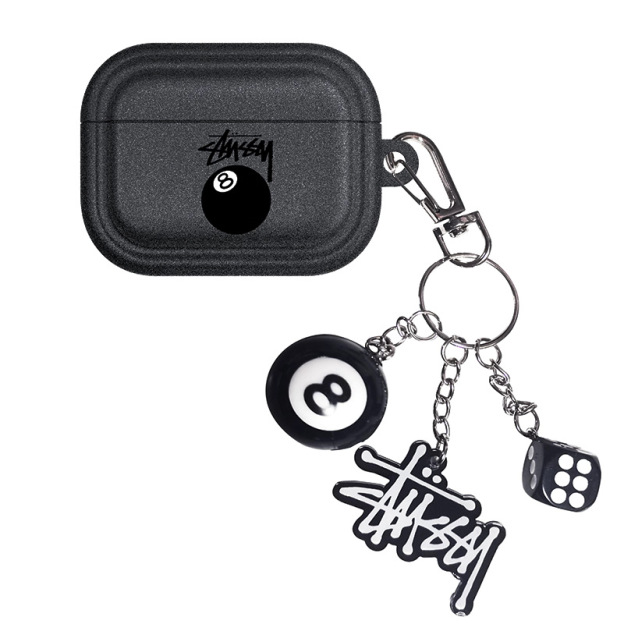 潮牌黑8桌球Airpods耳機保護殼 - 高級深灰小眾復古歐美風格