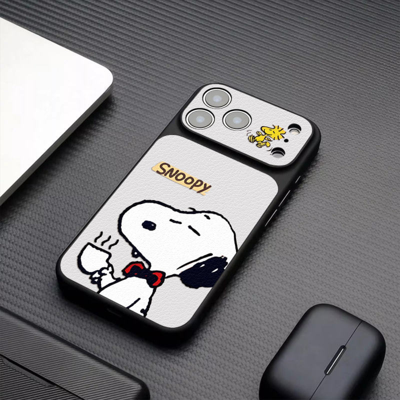 史努比 Snoopy 高端皮紋手機殼｜MagSafe磁吸防摔保護套