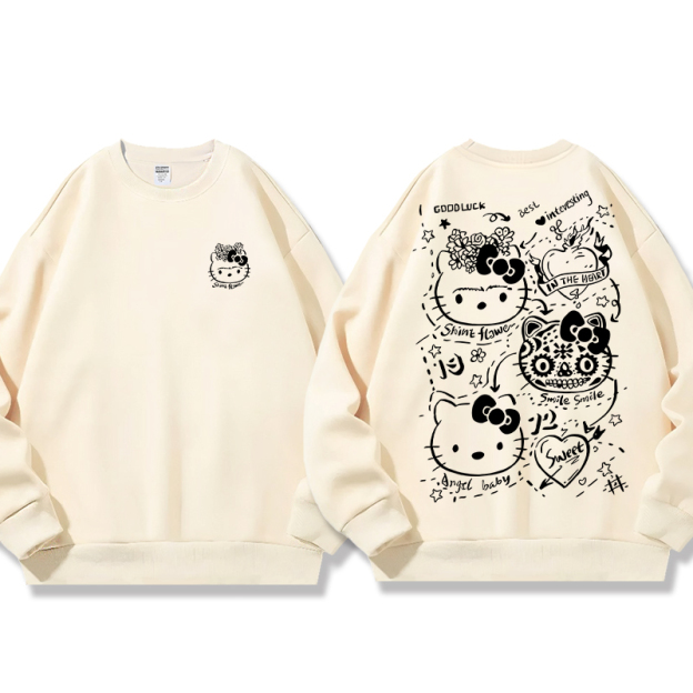 HelloKitty 秋冬新款 親子情侶裝圓領長袖