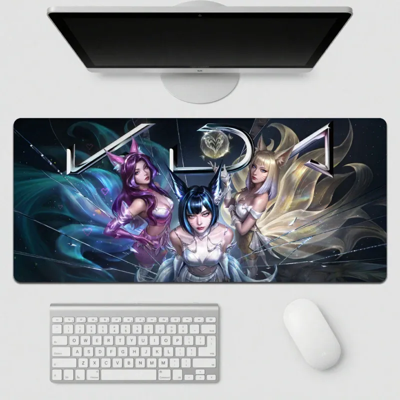 英雄聯盟 LOL K/DA Firestarter 加大滑鼠墊｜電競遊戲桌墊