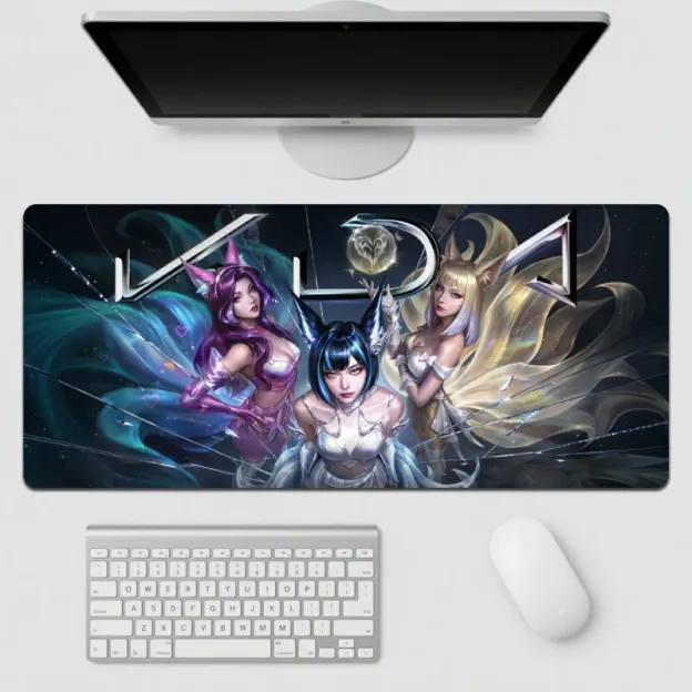 英雄聯盟 LOL K/DA Firestarter 加大滑鼠墊｜電競遊戲桌墊