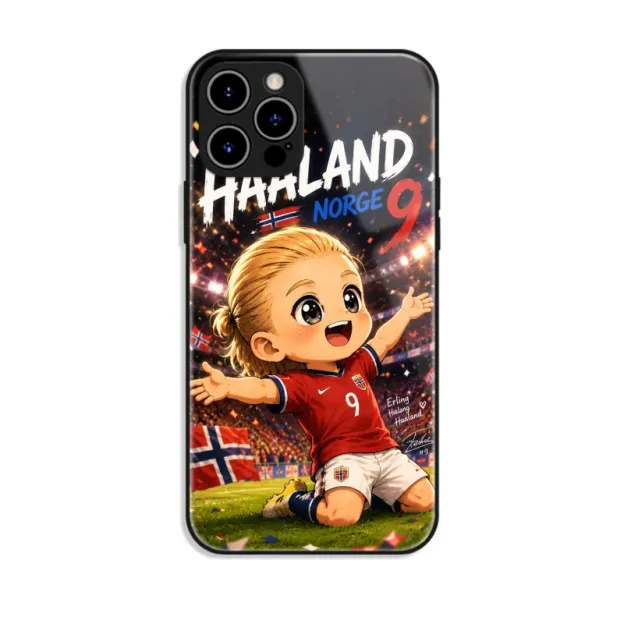 哈蘭德 Haaland 高清鋼化玻璃手機殼