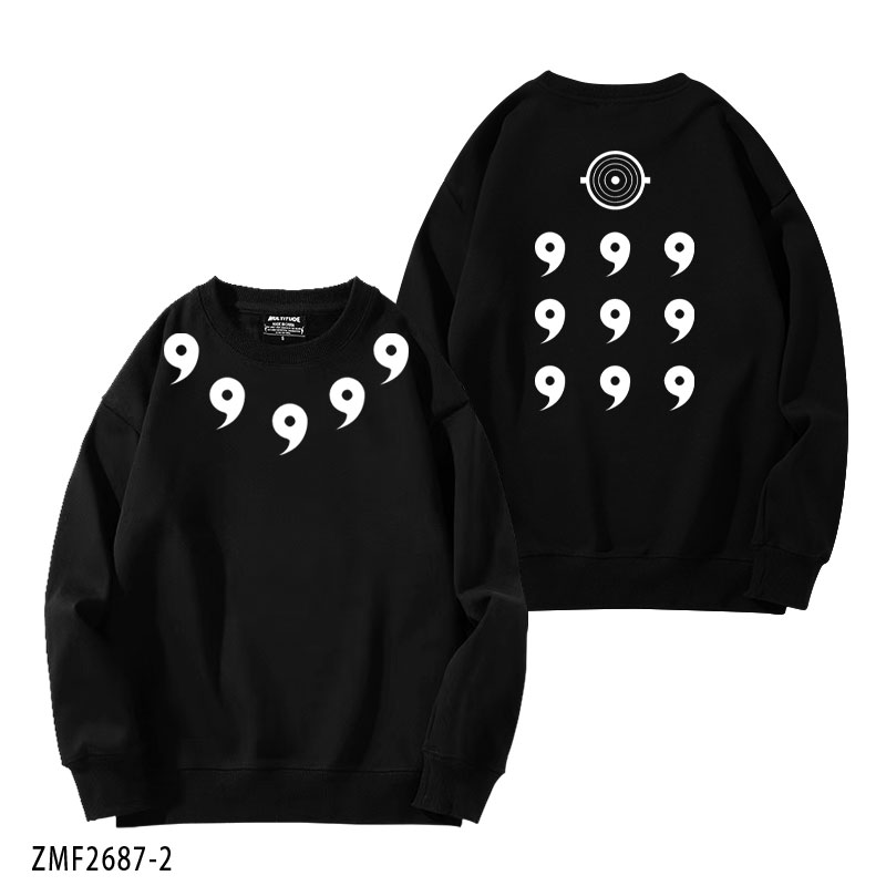 火影忍者宇智波斑六道模式 秋冬新款 親子情侶裝圓領長袖