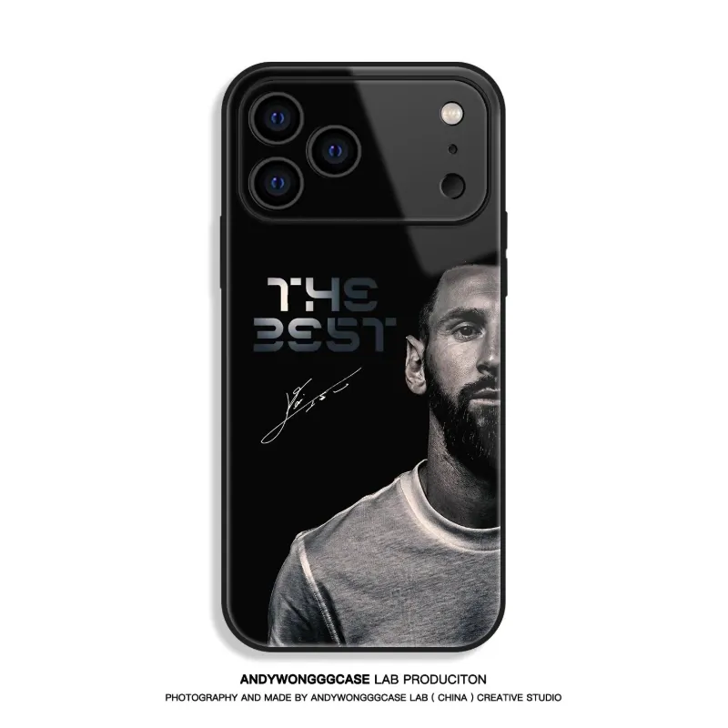 梅西 Messi 高清鋼化玻璃手機殼