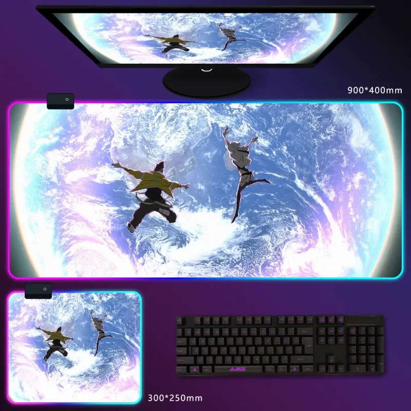 電馭叛客邊緣行者 RGB 電競滑鼠墊｜Cyberpunk 動漫電競桌墊