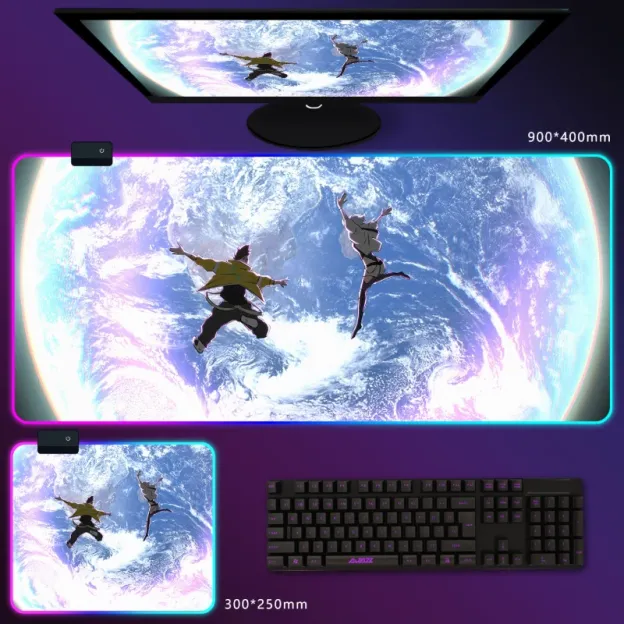 電馭叛客邊緣行者 RGB 電競滑鼠墊｜Cyberpunk 動漫電競桌墊