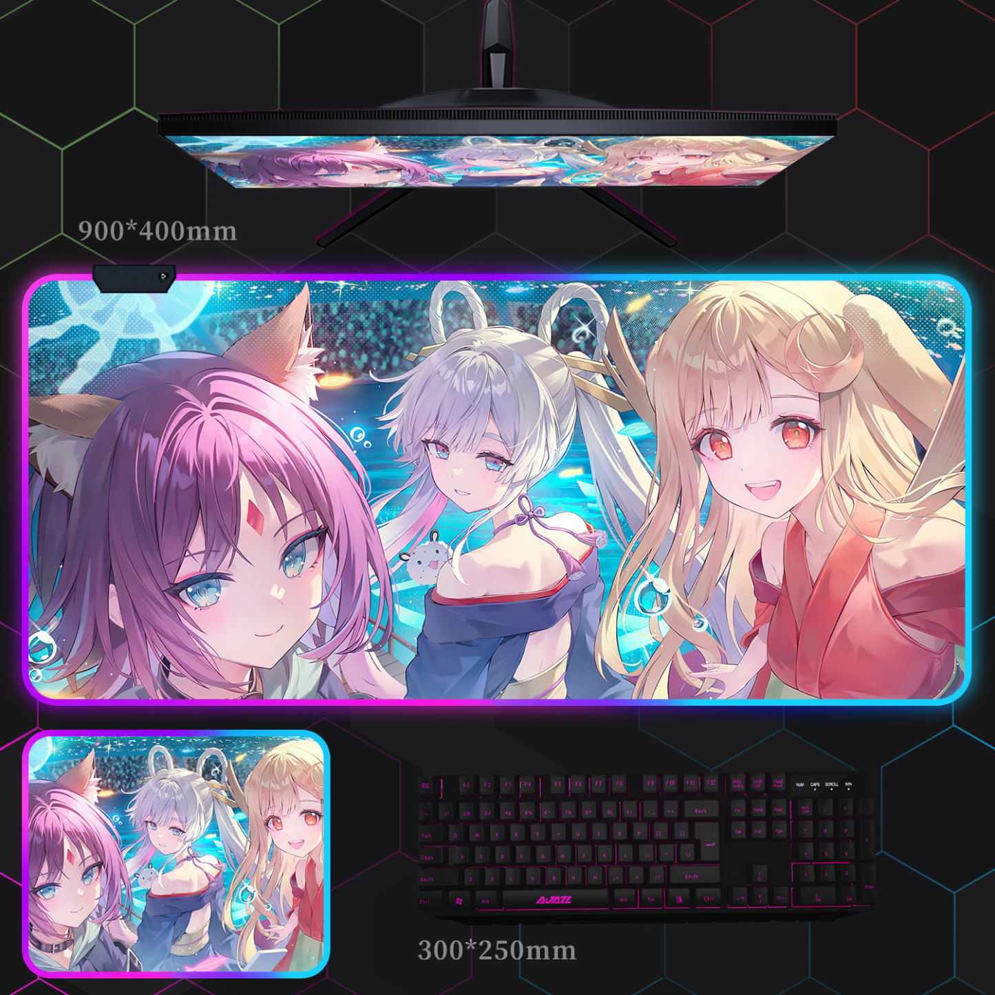 超時空輝耀姬 主題桌墊 布質滑鼠墊