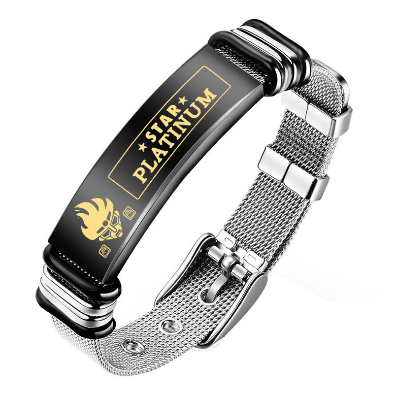 JOJO的奇妙冒險手鍊 不滅鑽石 動漫周邊手環 男女金屬飾品