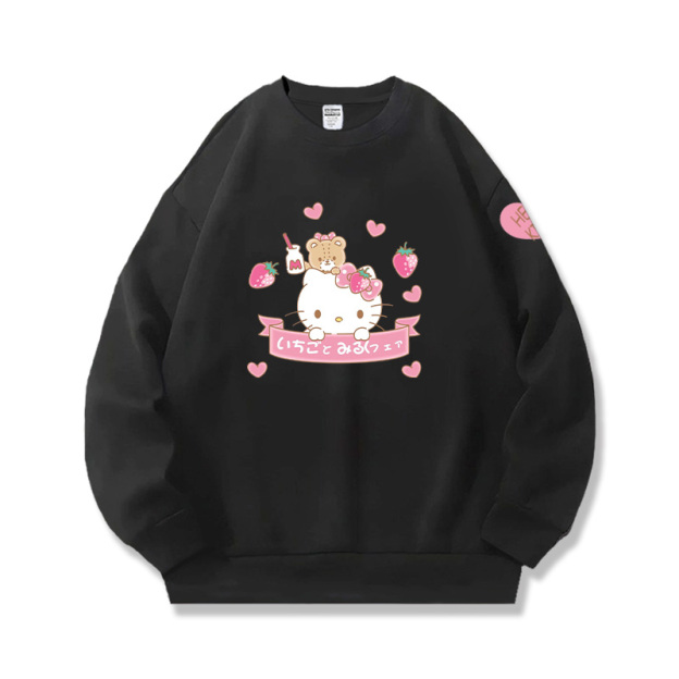 HelloKitty 秋冬新款 親子情侶裝圓領長袖