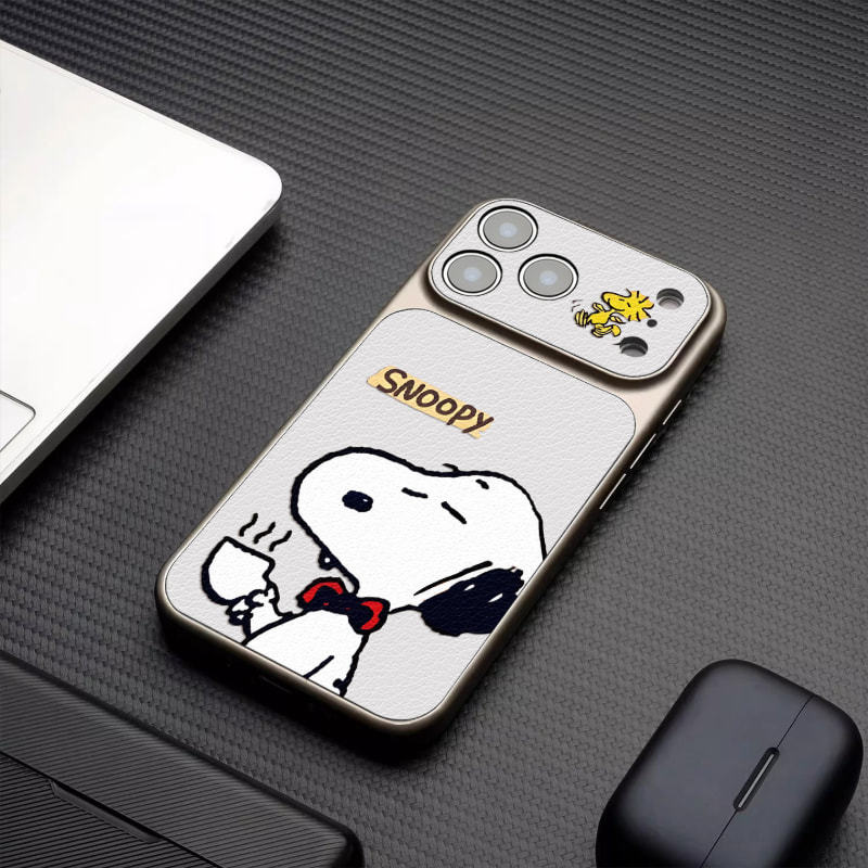 史努比 Snoopy 高端皮紋手機殼｜MagSafe磁吸防摔保護套