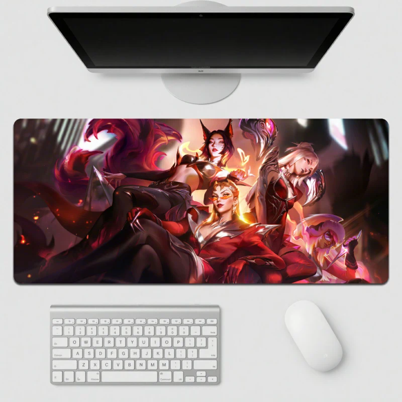 英雄聯盟 LOL K/DA Firestarter 加大滑鼠墊｜電競遊戲桌墊