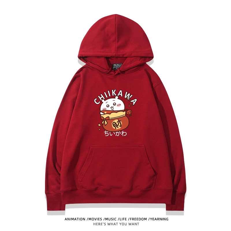 新年chiikawa 2026秋冬新款親子情侶裝 圓領長袖/連帽衛衣