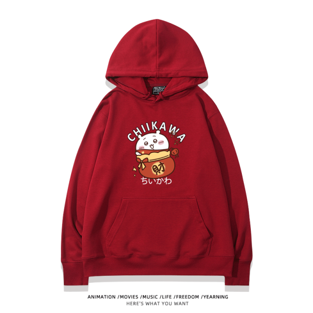 新年chiikawa 2026秋冬新款親子情侶裝 圓領長袖/連帽衛衣