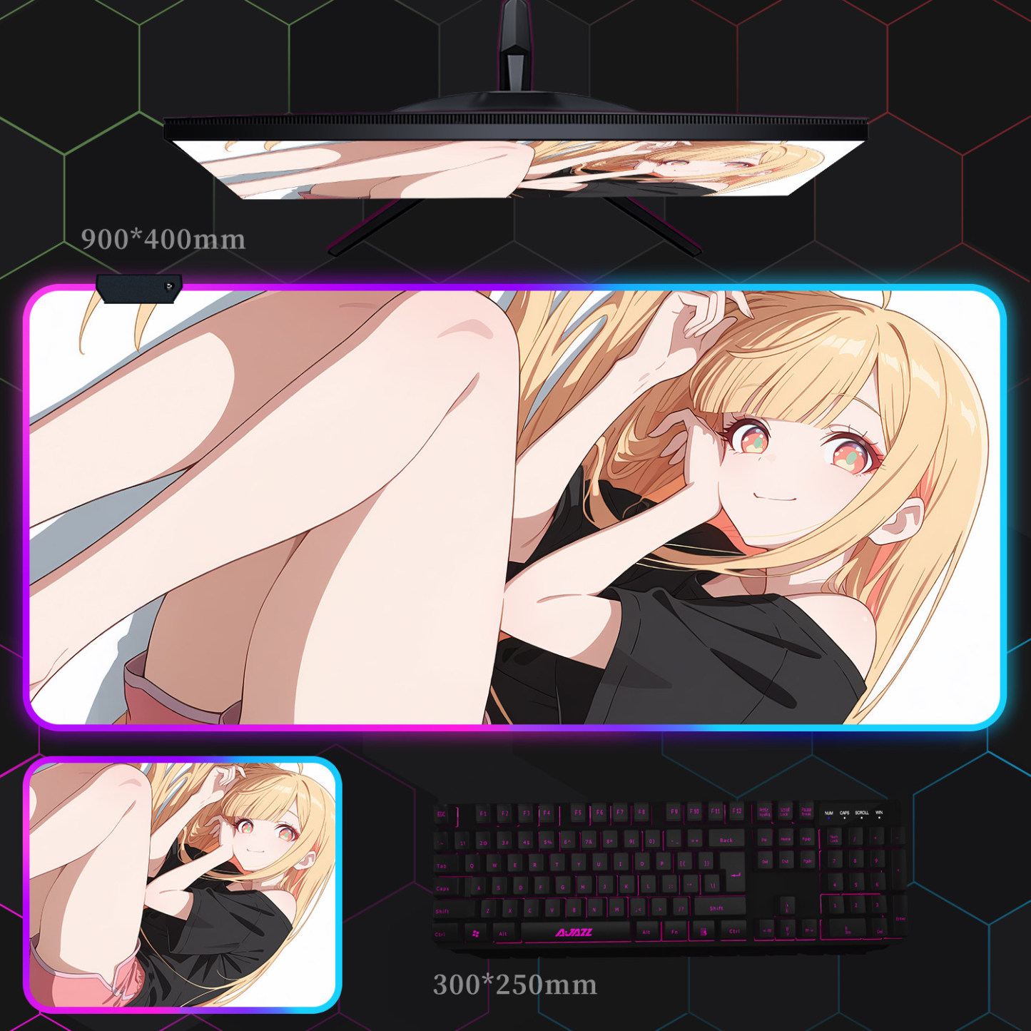 超時空輝耀姬 主題桌墊 布質滑鼠墊