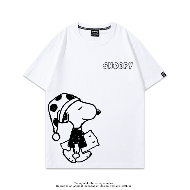 史努比 Snoopy 美式卡通純棉短袖T恤