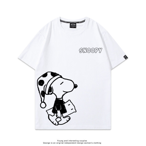 史努比 Snoopy 美式卡通純棉短袖T恤