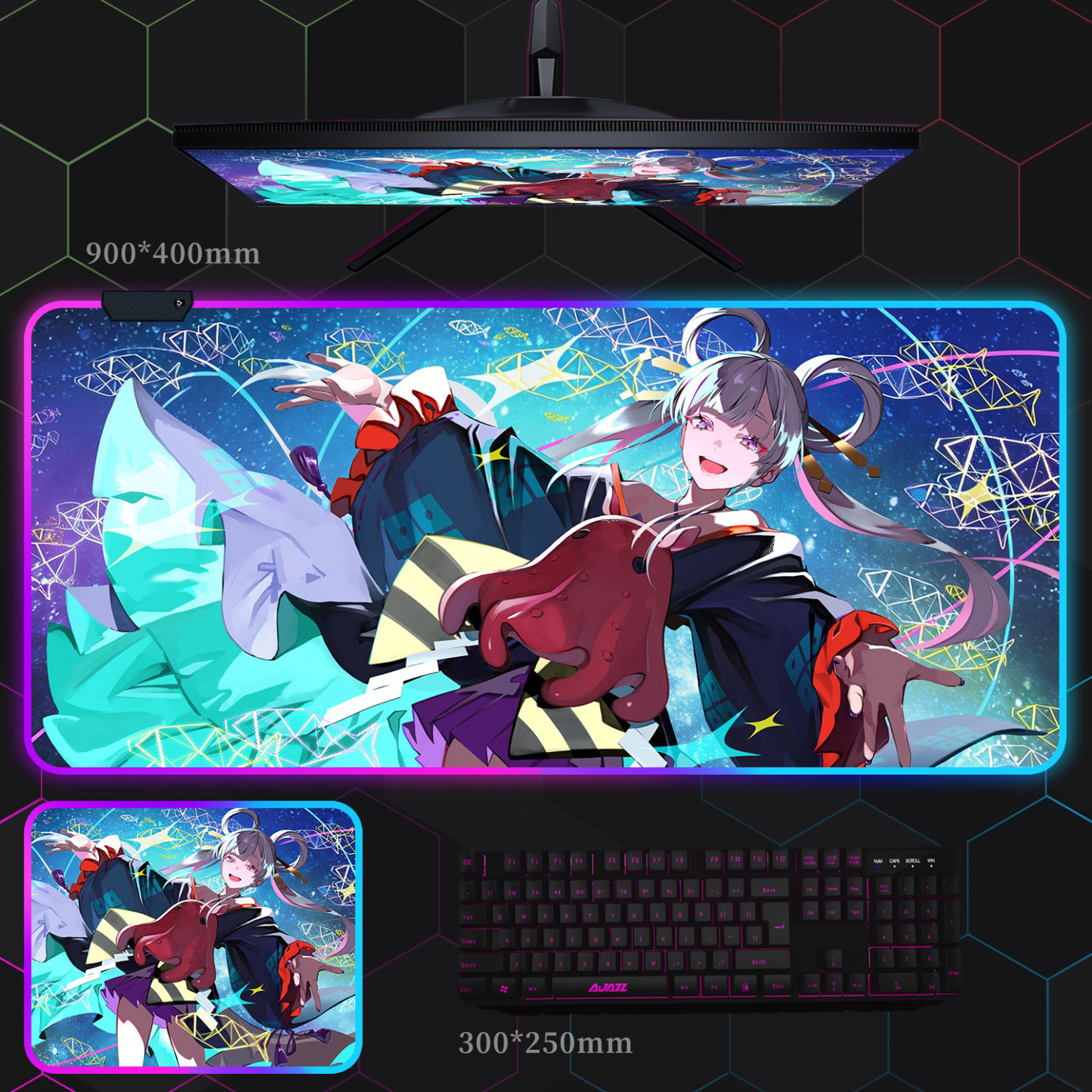 超時空輝耀姬 主題桌墊 布質滑鼠墊